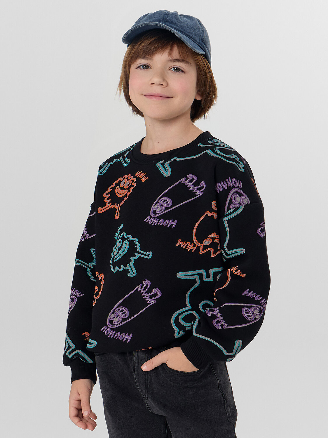 MARK FORMELLE Свитшот 571694 123466 призраки на черном