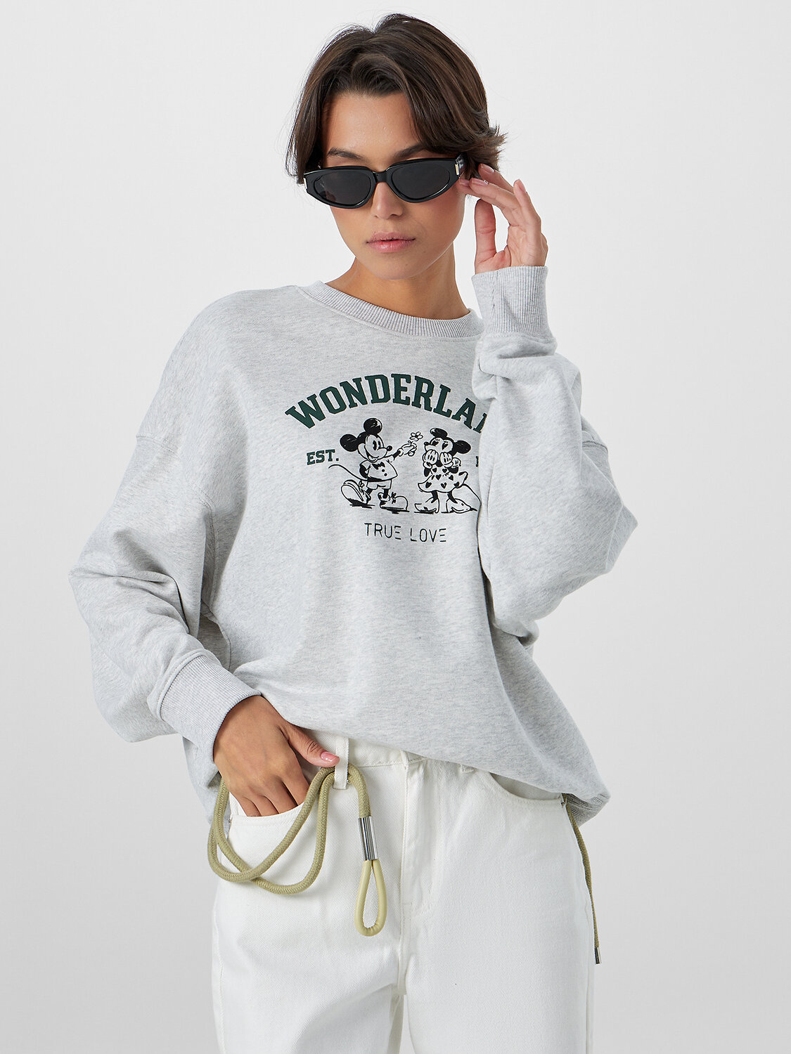 MARK FORMELLE Свитшот 571703 122813/1 серый меланж+печать