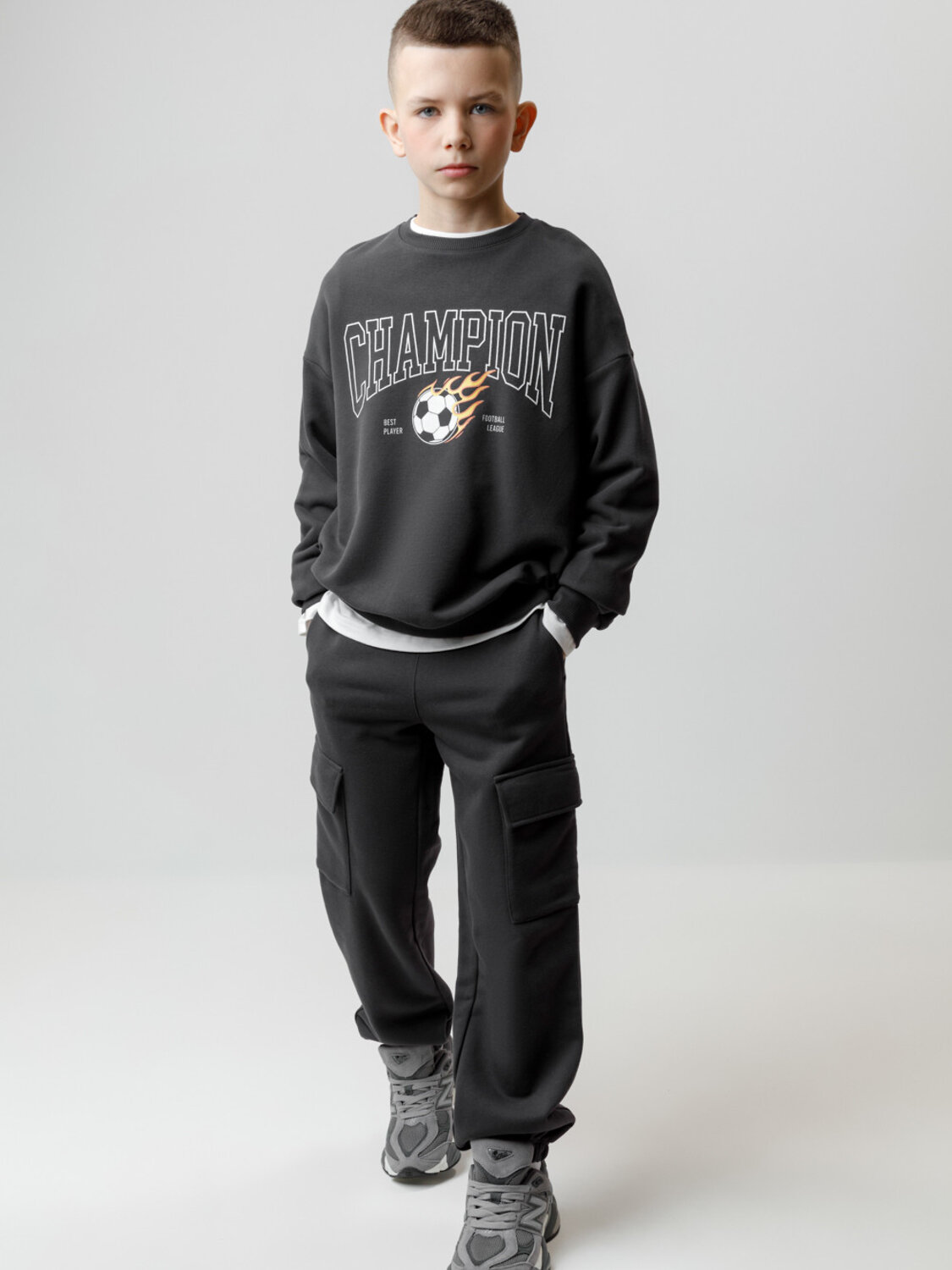 CROCKID Свитшот 571716 КР 302843 темно-серый