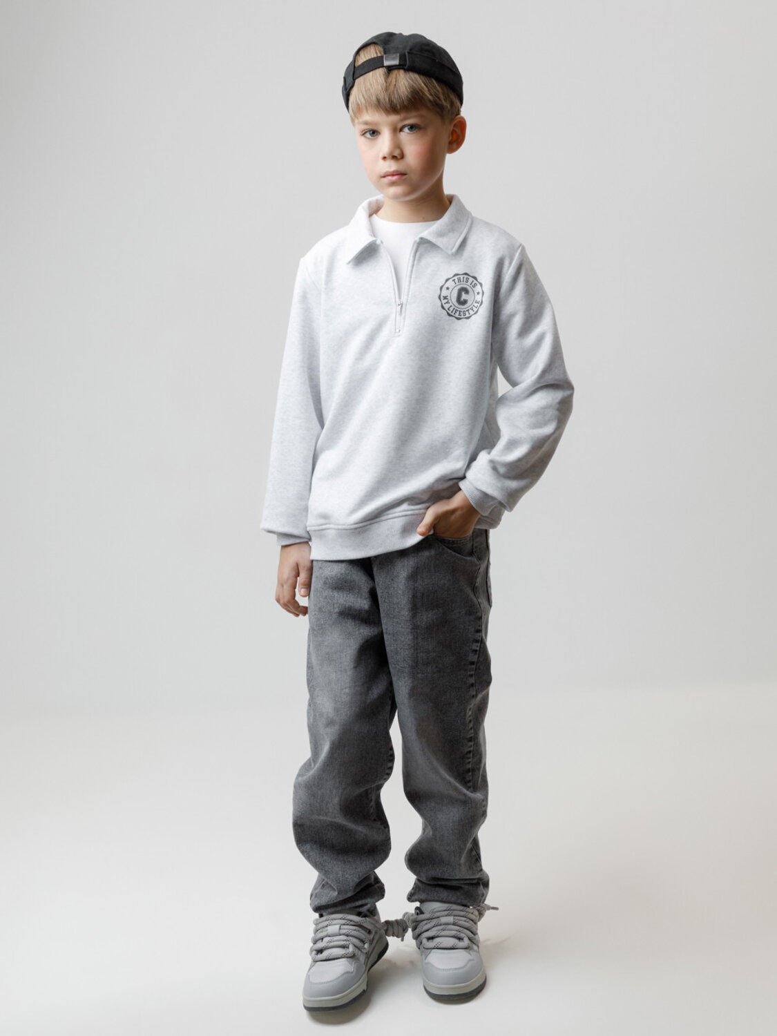 CROCKID Свитшот 571800 КР 302798 светло-серый5