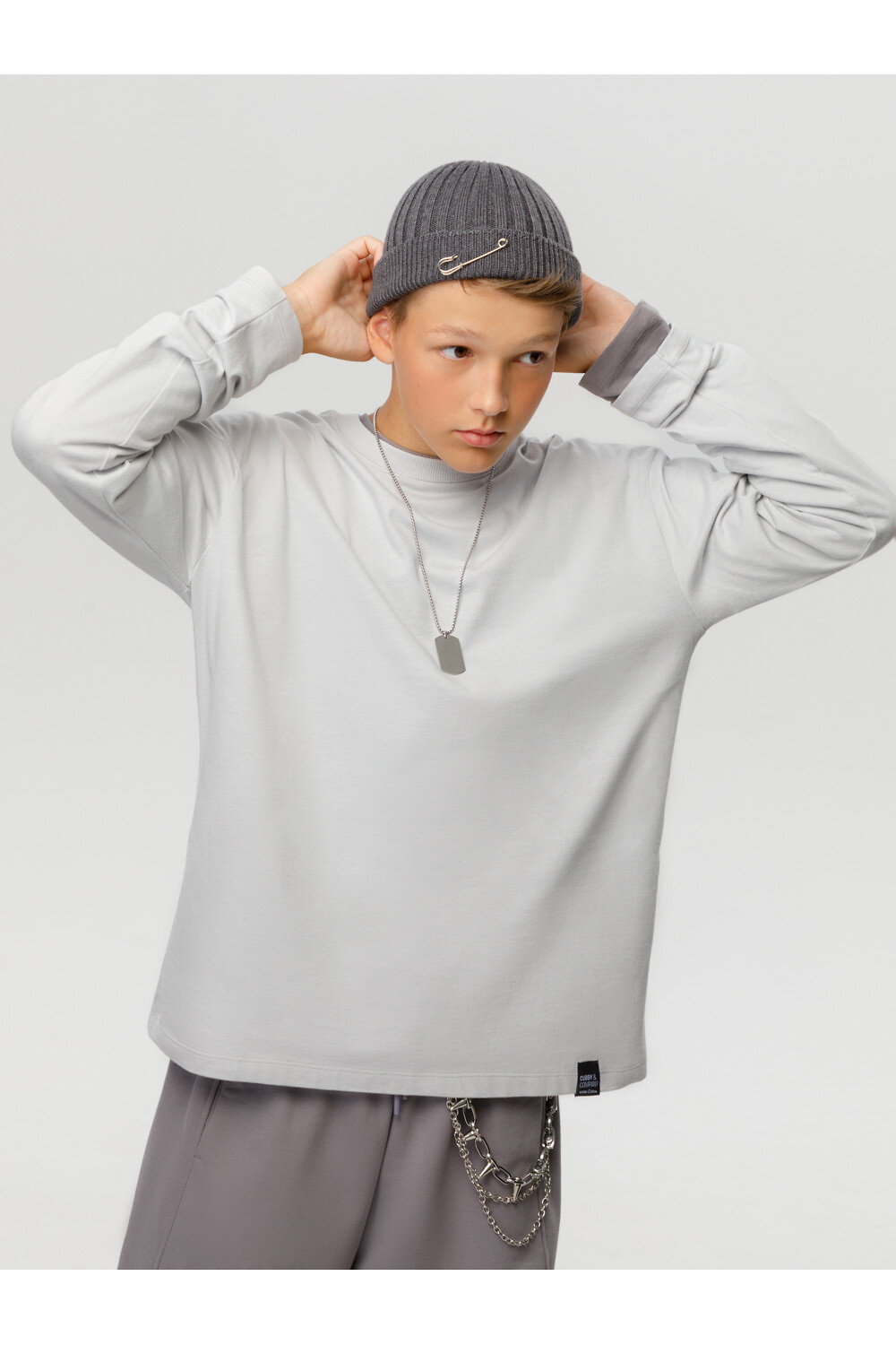 CUBBY Лонгслив 571806 КБ 302925 светло-серый5