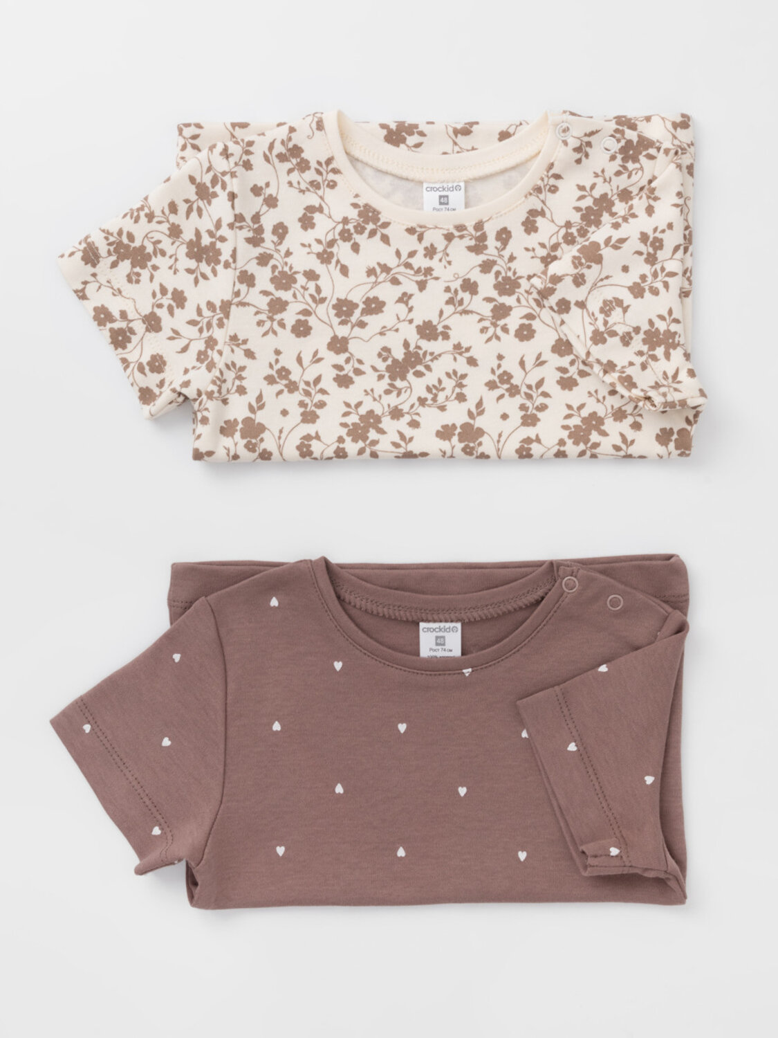 CROCKID Футболка 571846 К 301156-2уп коричневый