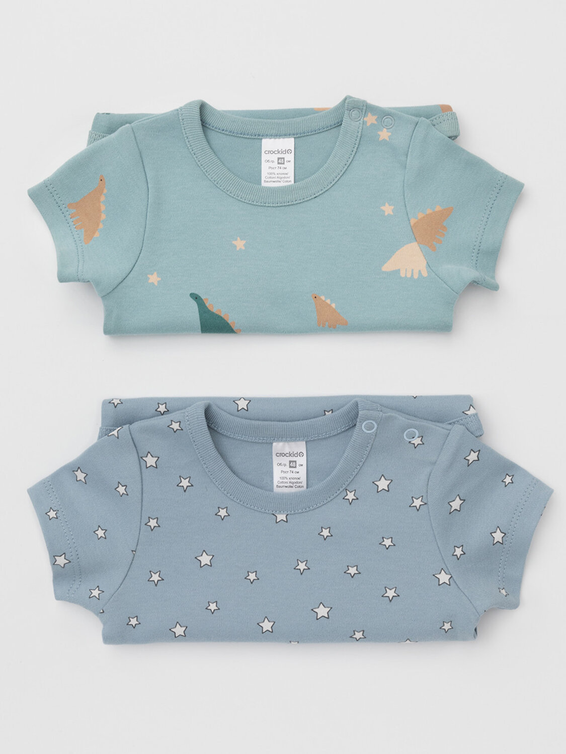 CROCKID Боди 571916 К 6073-2уп голубой
