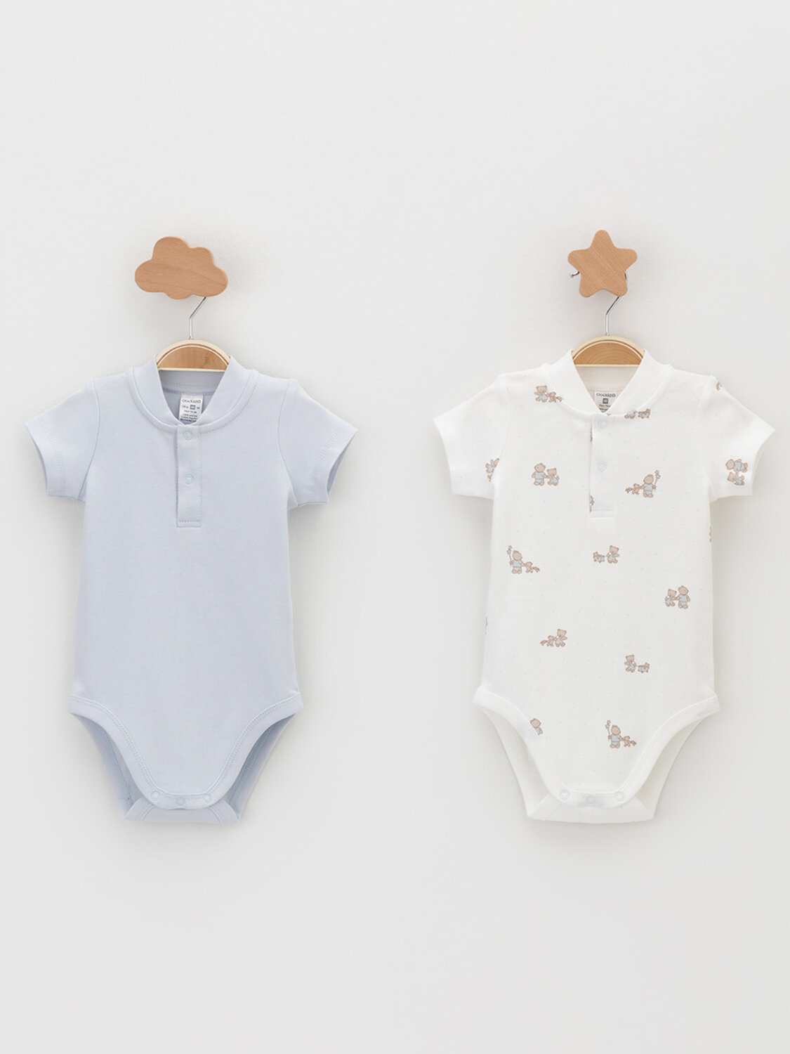 CROCKID Боди 571937 К 6543-2уп светло-серый5