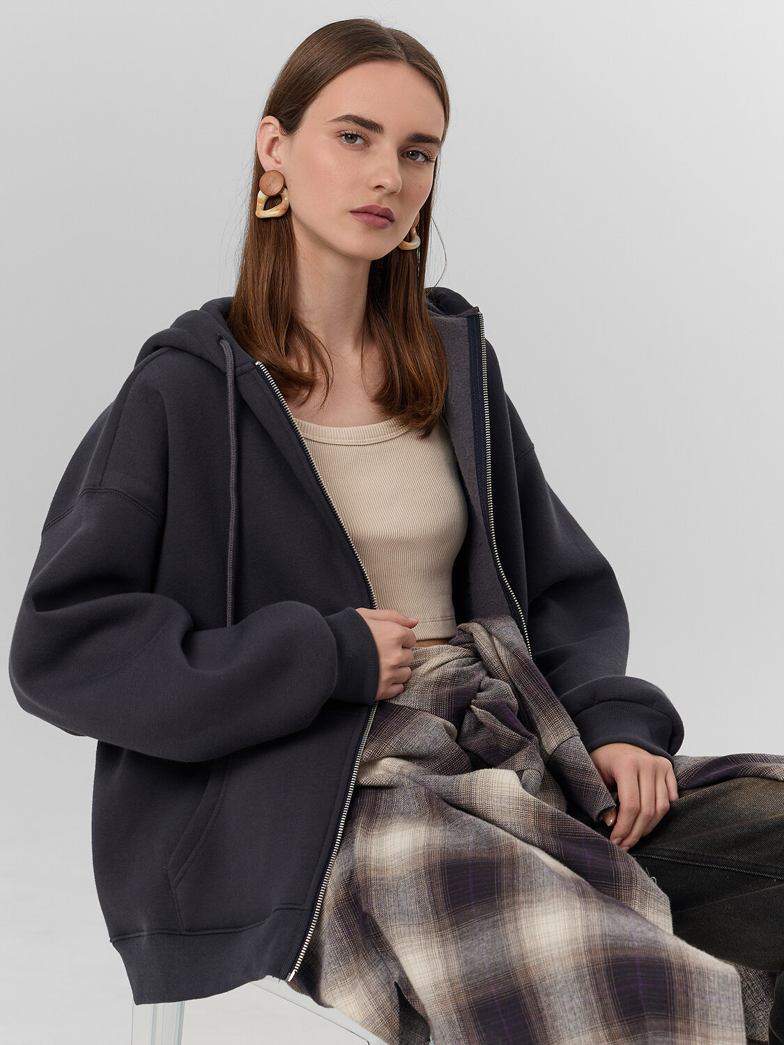 MARK FORMELLE Толстовка 571947 172105 металлический серый +печать