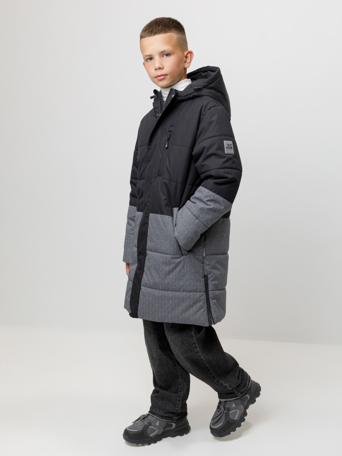 CROCKID Пальто 571983 ВК 36109/1 ГР черный