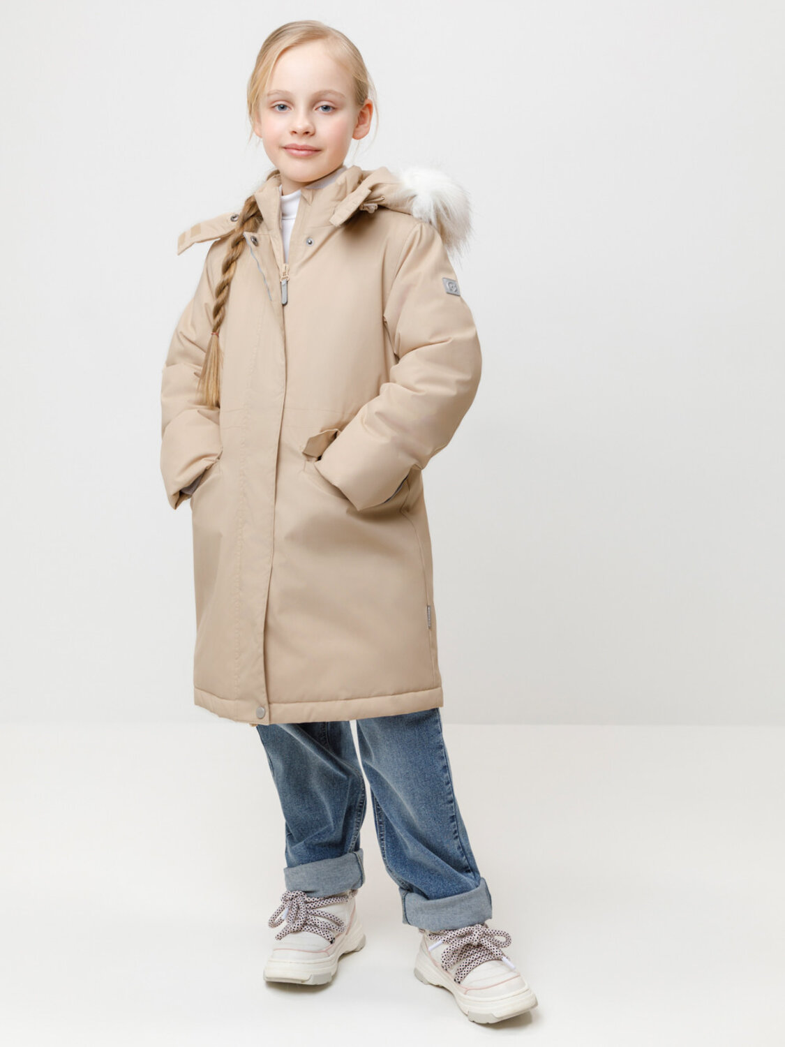 CROCKID Пальто 571987 ВК 38107/9 ГР светло-бежевый