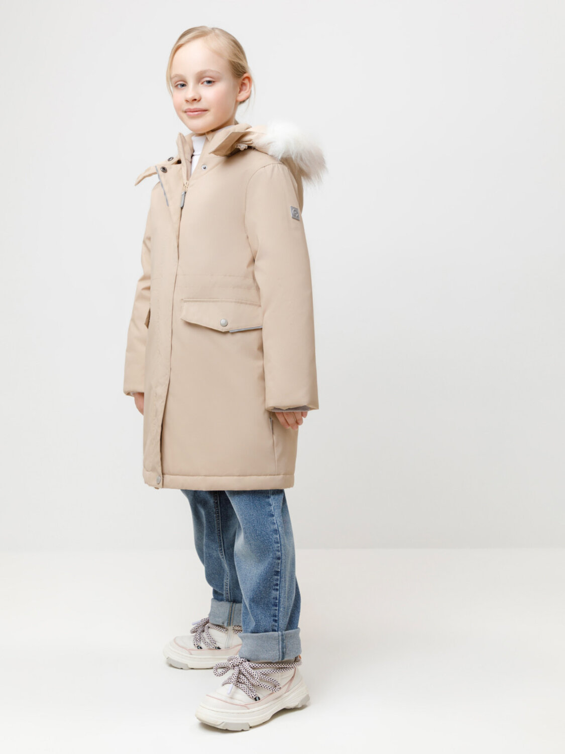 CROCKID Пальто 571987 ВК 38107/9 ГР светло-бежевый