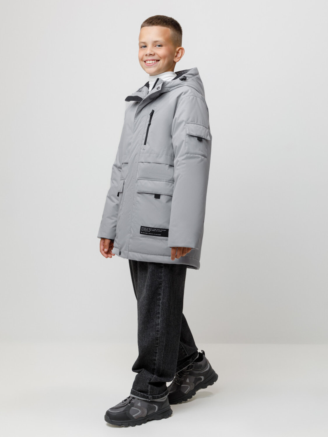 CROCKID Куртка 572050 ВК 36105/2 ГР (128-158) серый