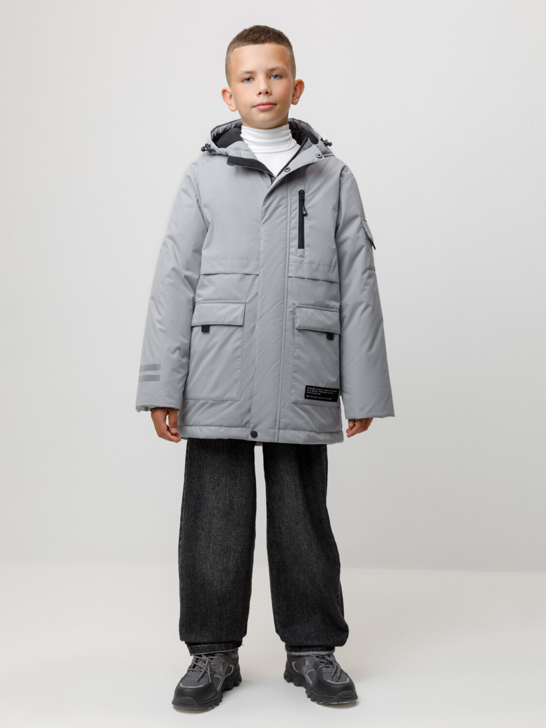 CROCKID Куртка 572050 ВК 36105/2 ГР (128-158) серый