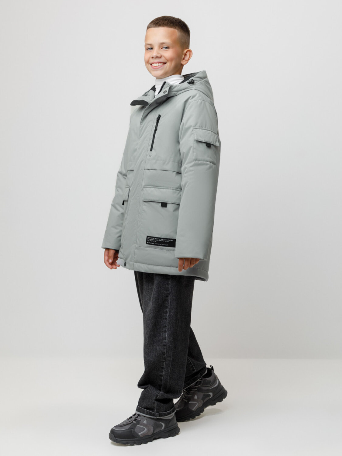 CROCKID Куртка 572052 ВК 36105/1 ГР (128-158) серый