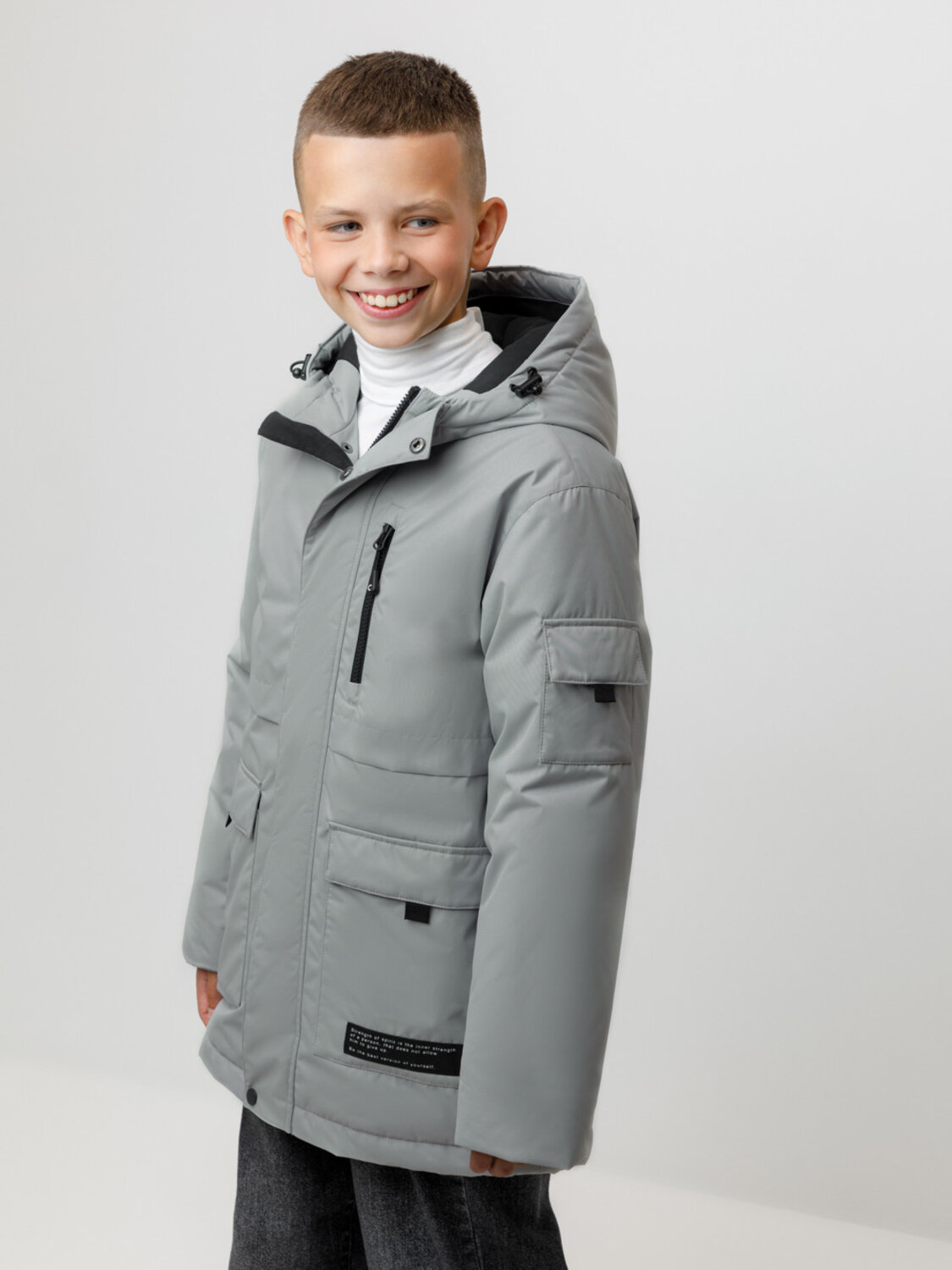 CROCKID Куртка 572052 ВК 36105/1 ГР (128-158) серый