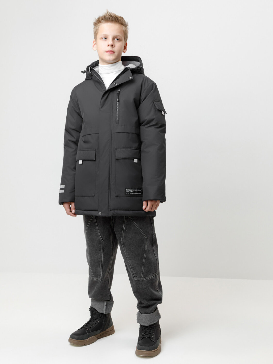 CROCKID Куртка 572184 ВК 36105/3 ГР (104-122) черный