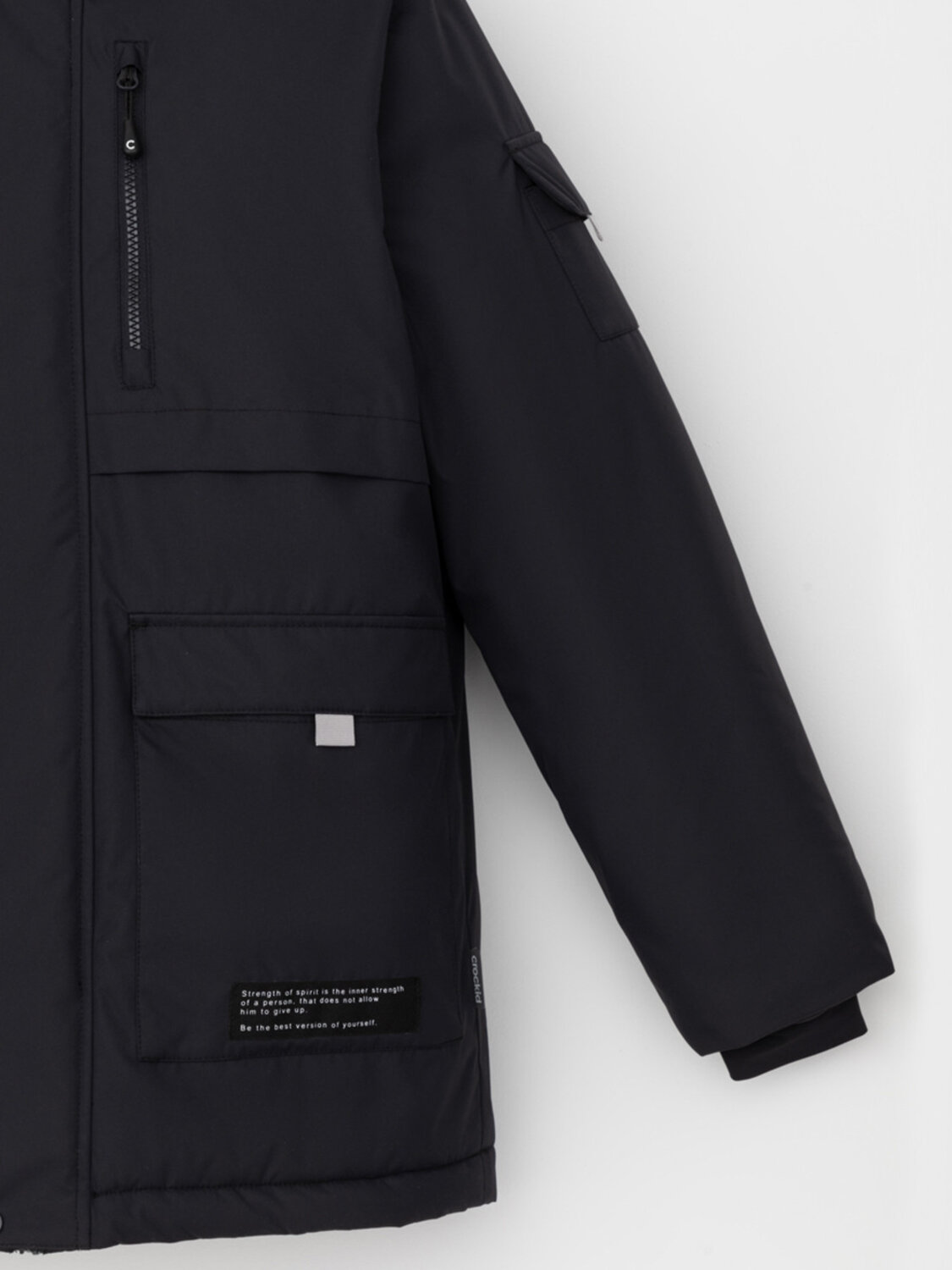 CROCKID Куртка 572185 ВК 36105/3 ГР (128-158) черный