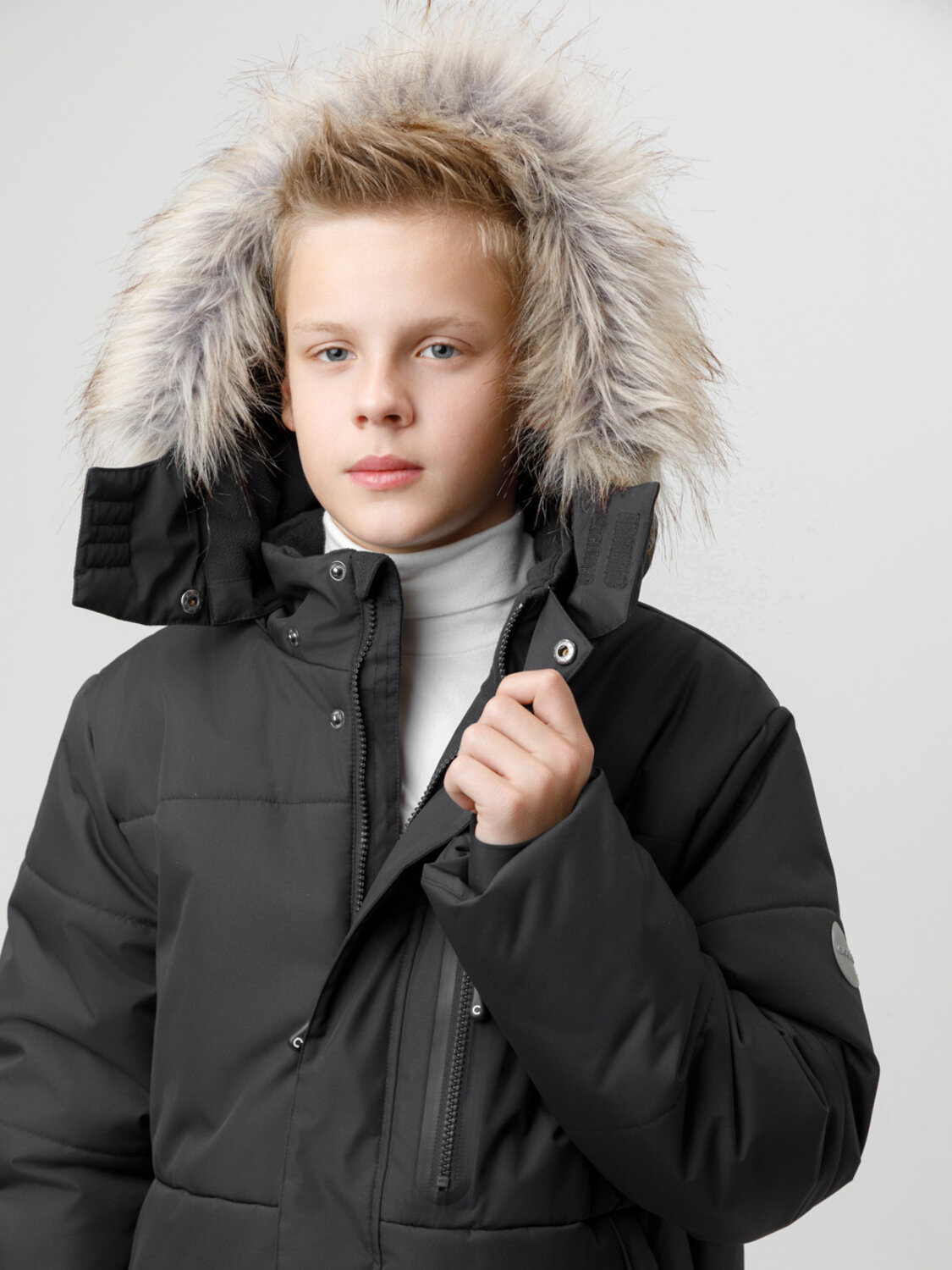 CROCKID Пальто 572187 ВК 36110/1 ГР черный