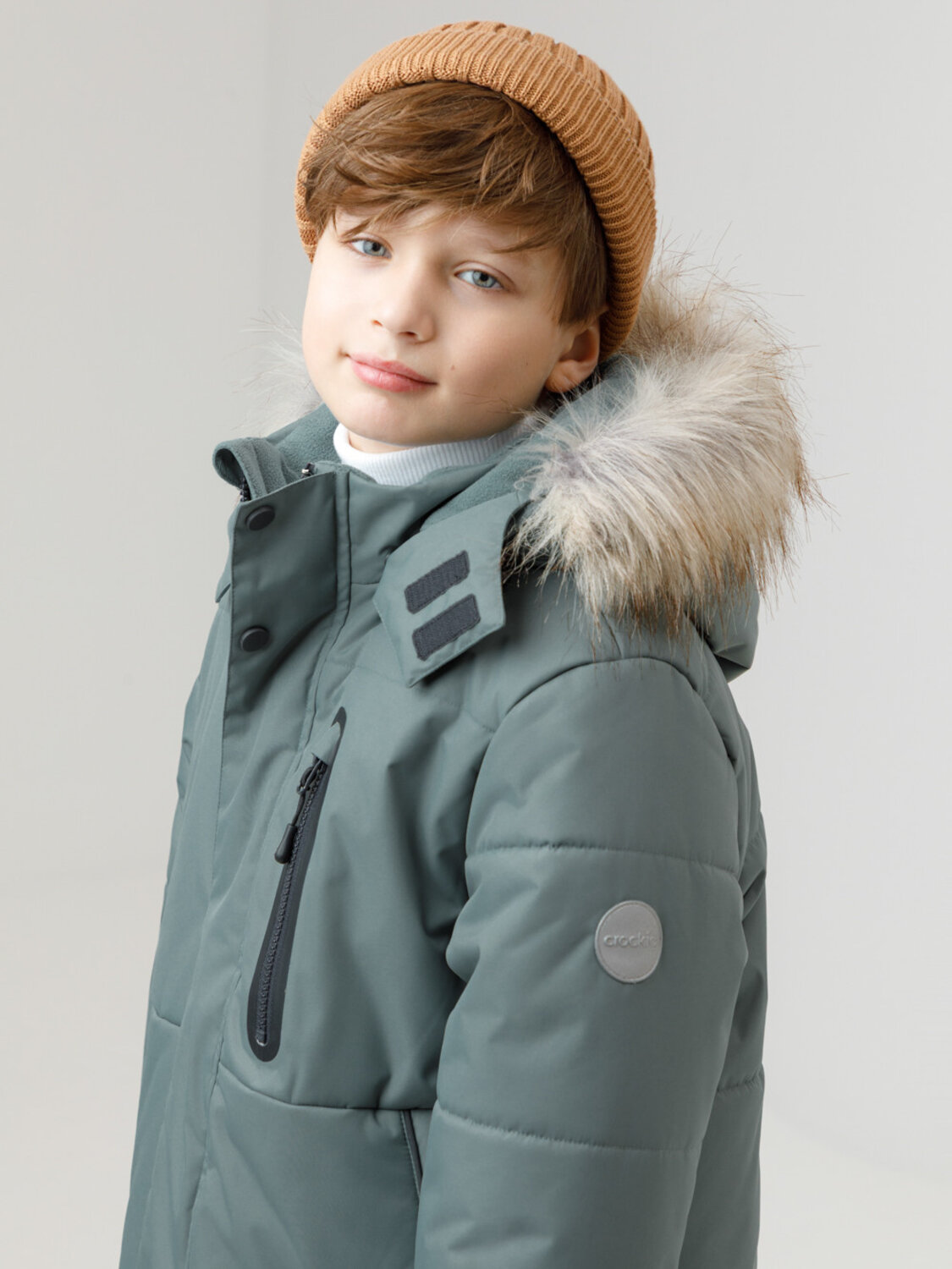 CROCKID Пальто 572189 ВК 36110/2 ГР зеленый