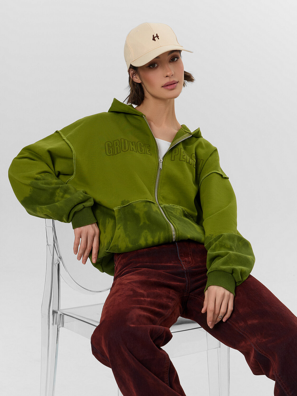 MARK FORMELLE Толстовка 572253 172138 грязно -оливковый +печать