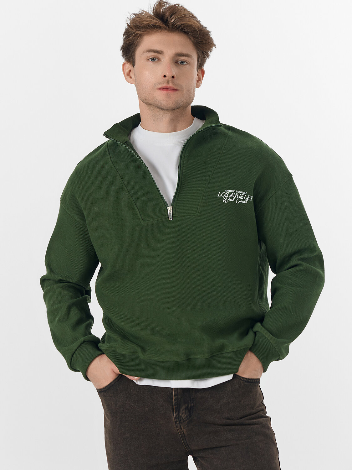 MARK FORMELLE Толстовка 572258 121935 т.зеленый +печать