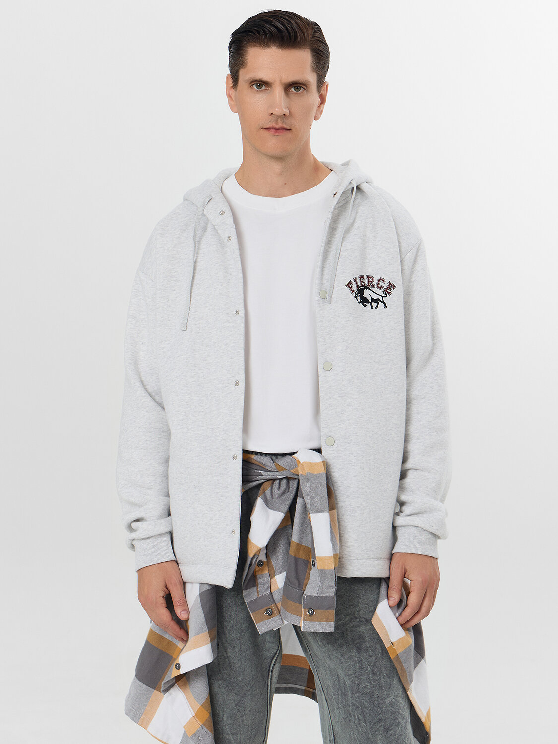 MARK FORMELLE Толстовка 572260 121171/1 серый меланж+печать