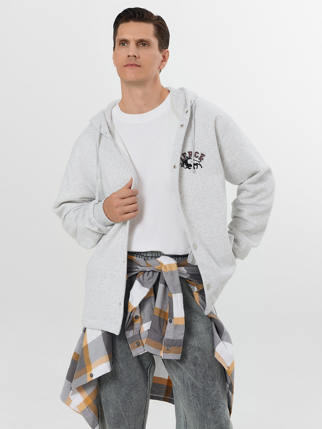 MARK FORMELLE Толстовка 572260 121171/1 серый меланж+печать