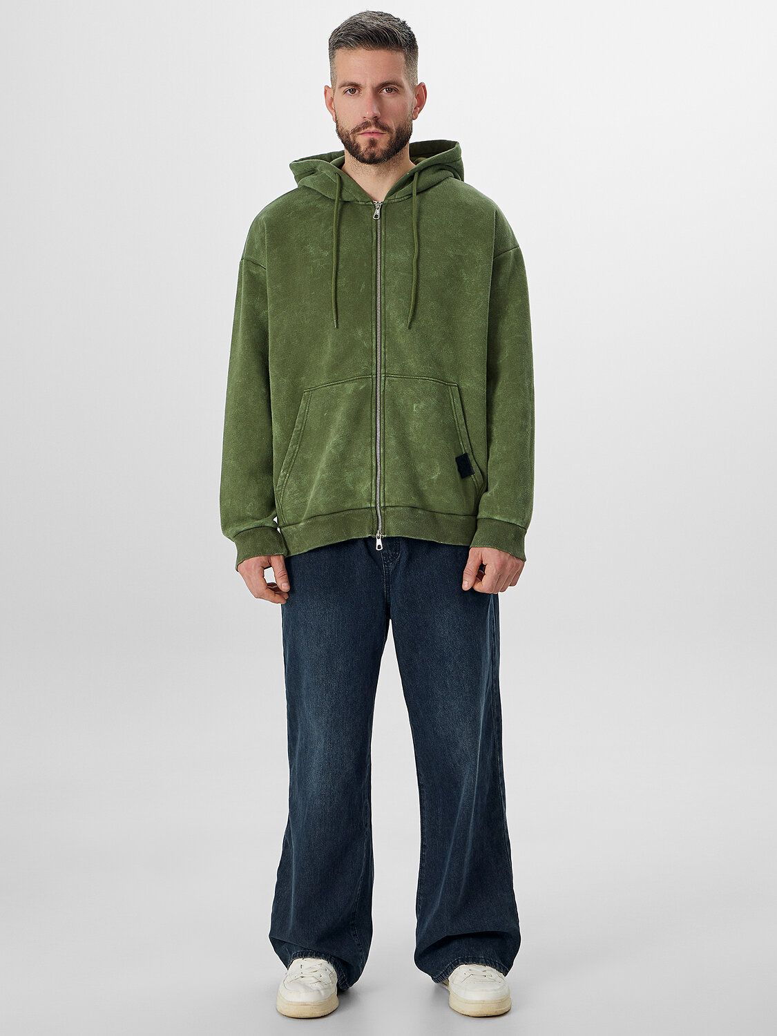 MARK FORMELLE Толстовка 572262 121211 ACID WASH травяной