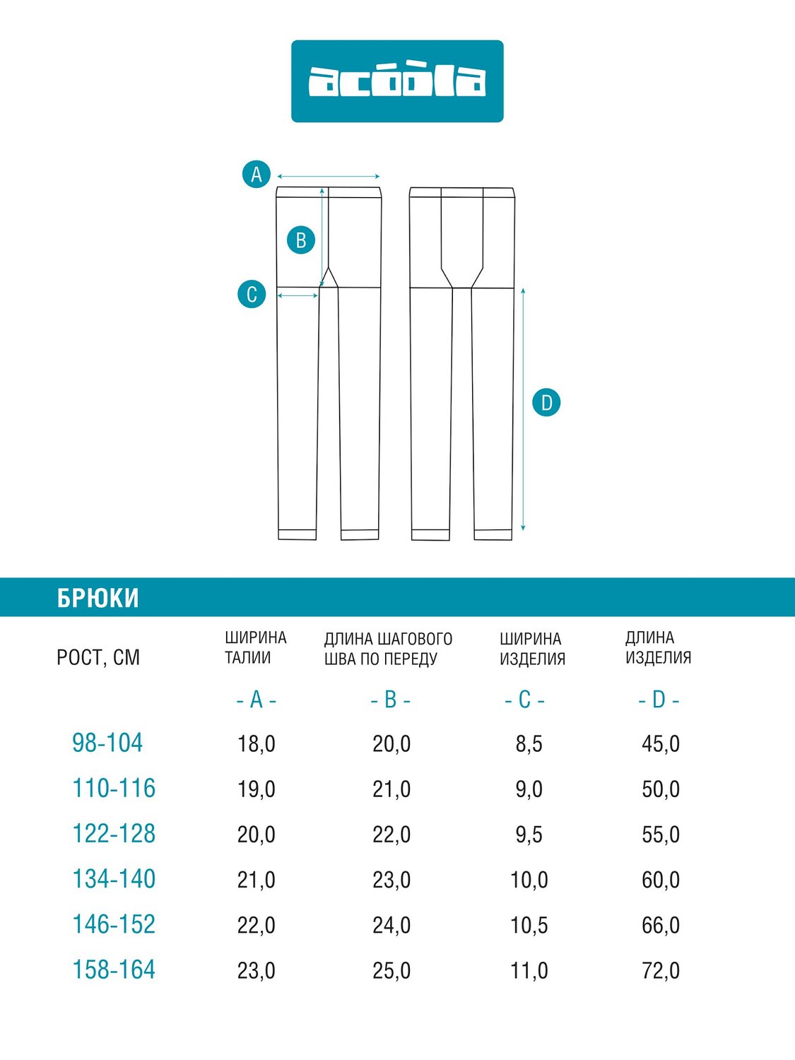 Acoola Брюки 572288 20234450007 черный