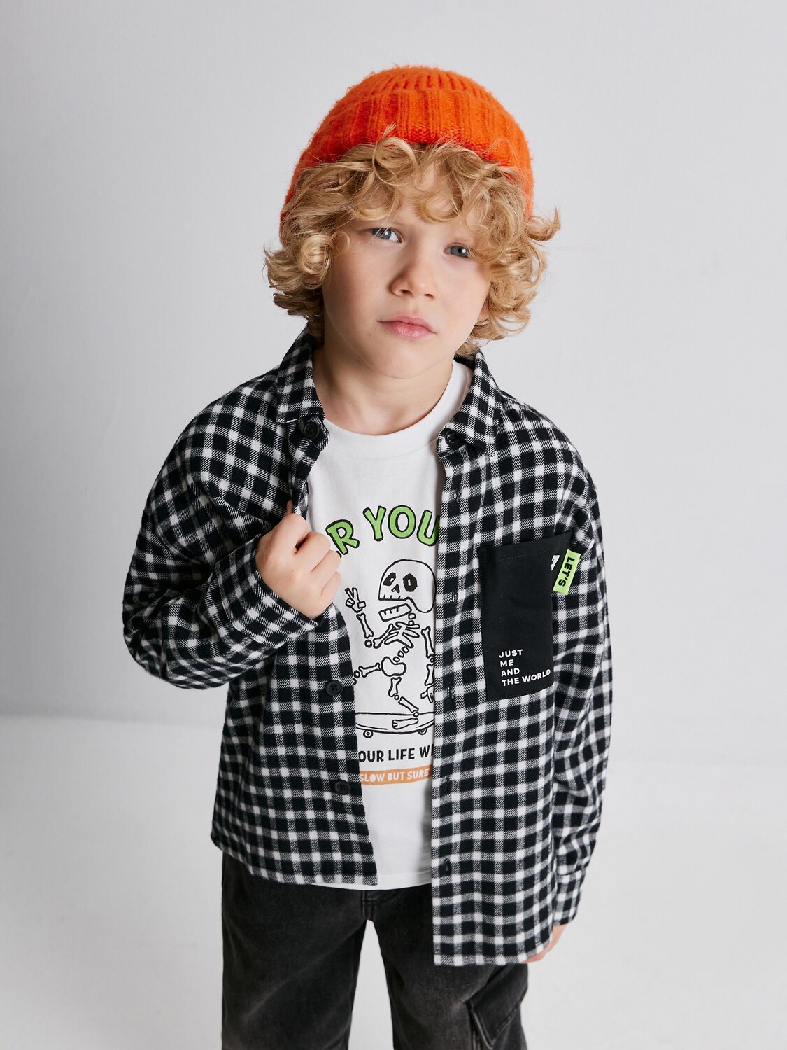 Acoola Сорочка 572324 20120280188 черно-белая клетка