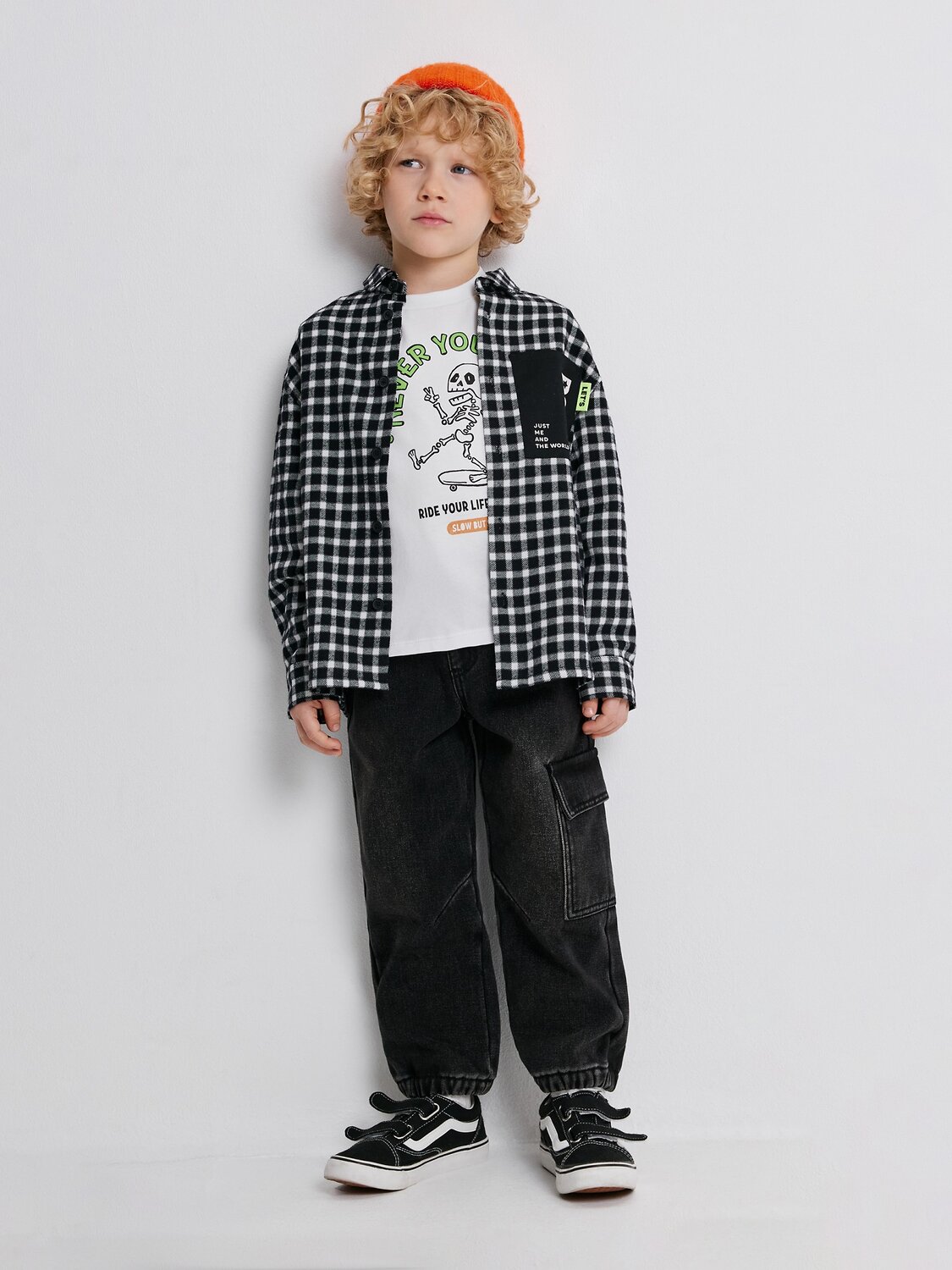 Acoola Сорочка 572324 20120280188 черно-белая клетка