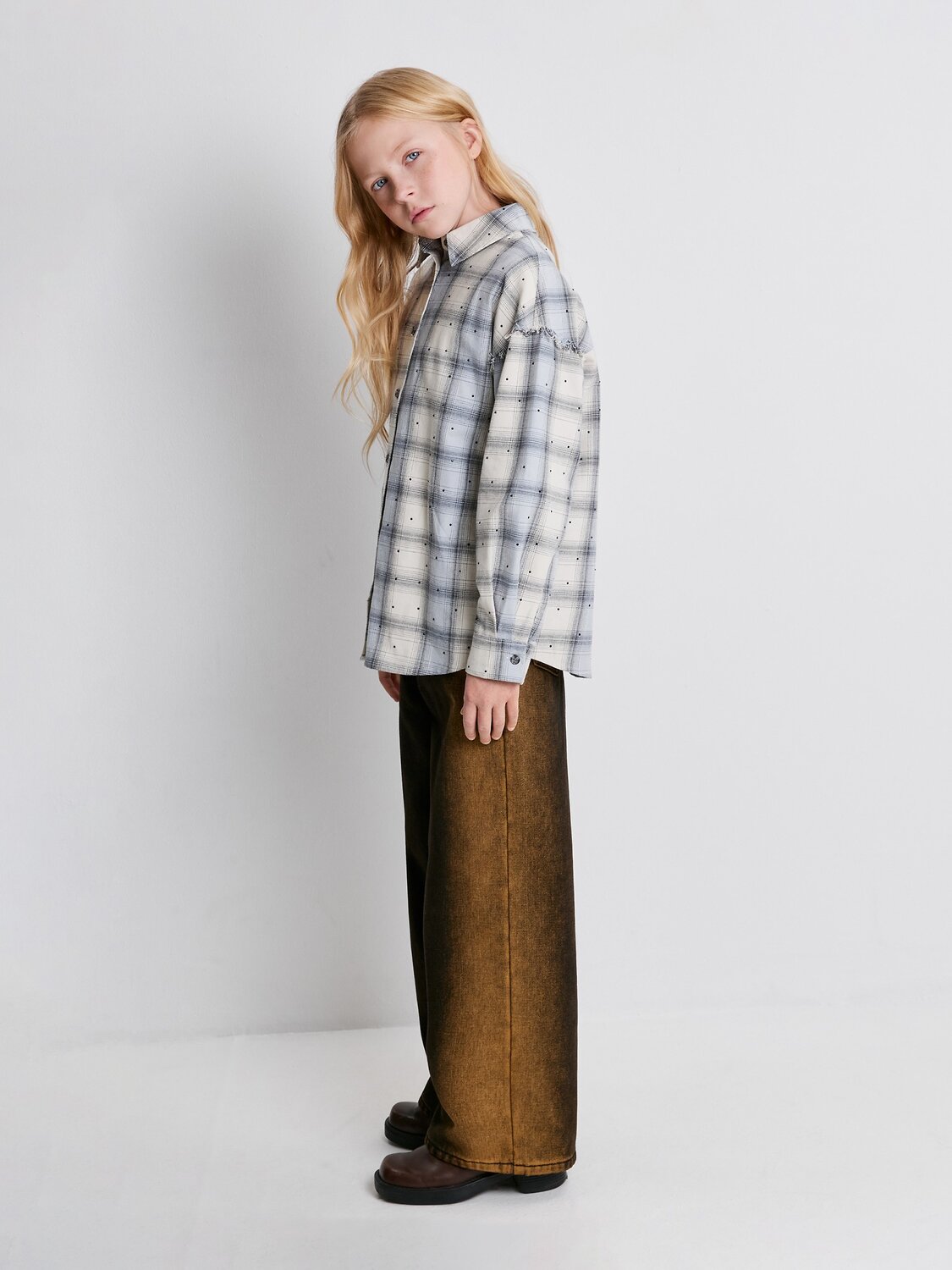 Acoola Блузка 572340 20230260010 серая клетка