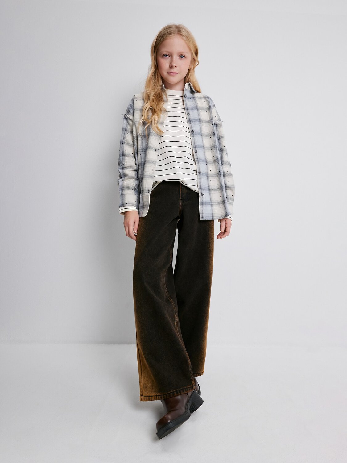 Acoola Блузка 572340 20230260010 серая клетка