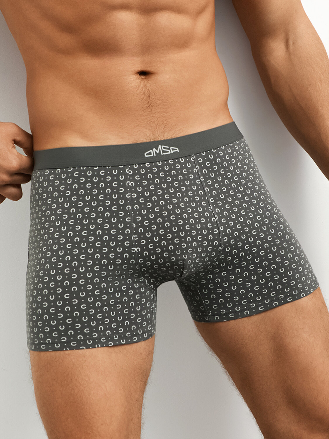 Omsa Трусы 572385 OmU 1234-25B Style Боксеры муж. с откр.резинкой, CO Grigio (Серый)