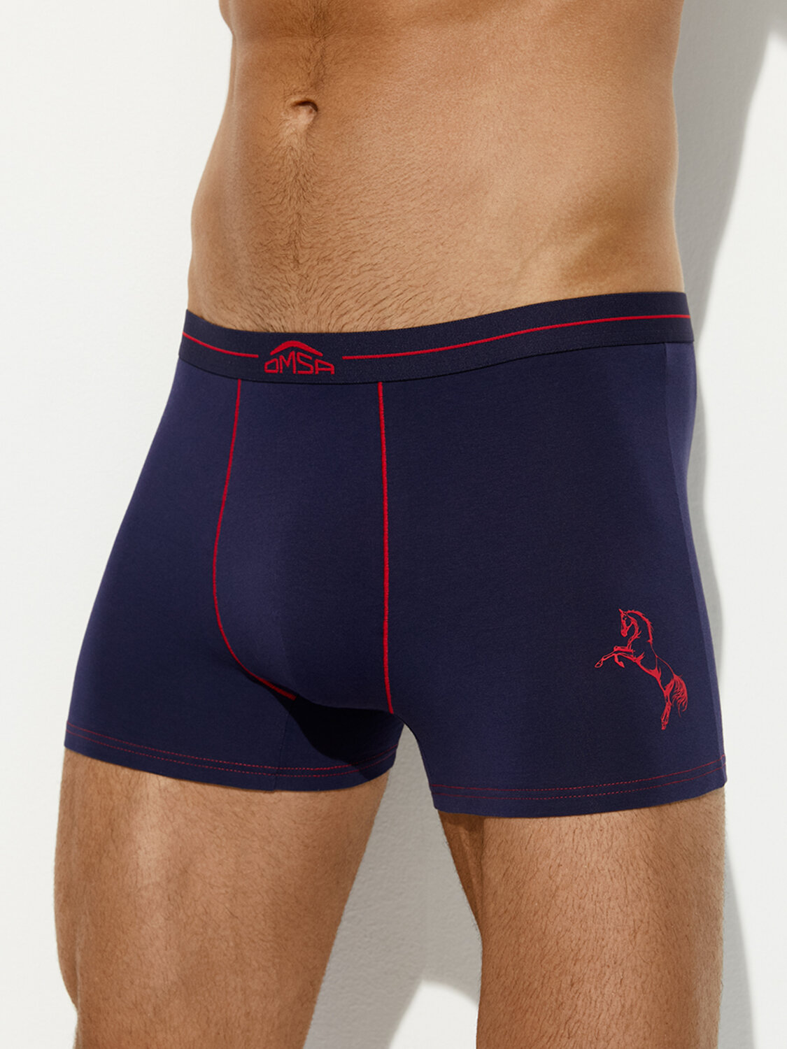 Omsa Трусы 572387 OmU 1234-25B Style Боксеры муж. с откр.резинкой, CO Blu Notte (Синий)