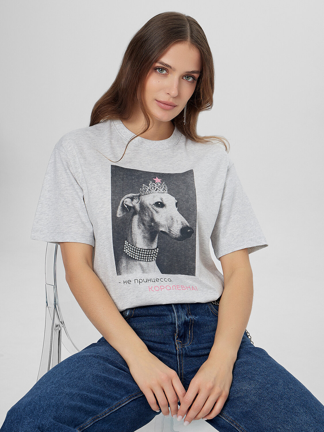 MARK FORMELLE Футболка 572405 112678 серый меланж+печать