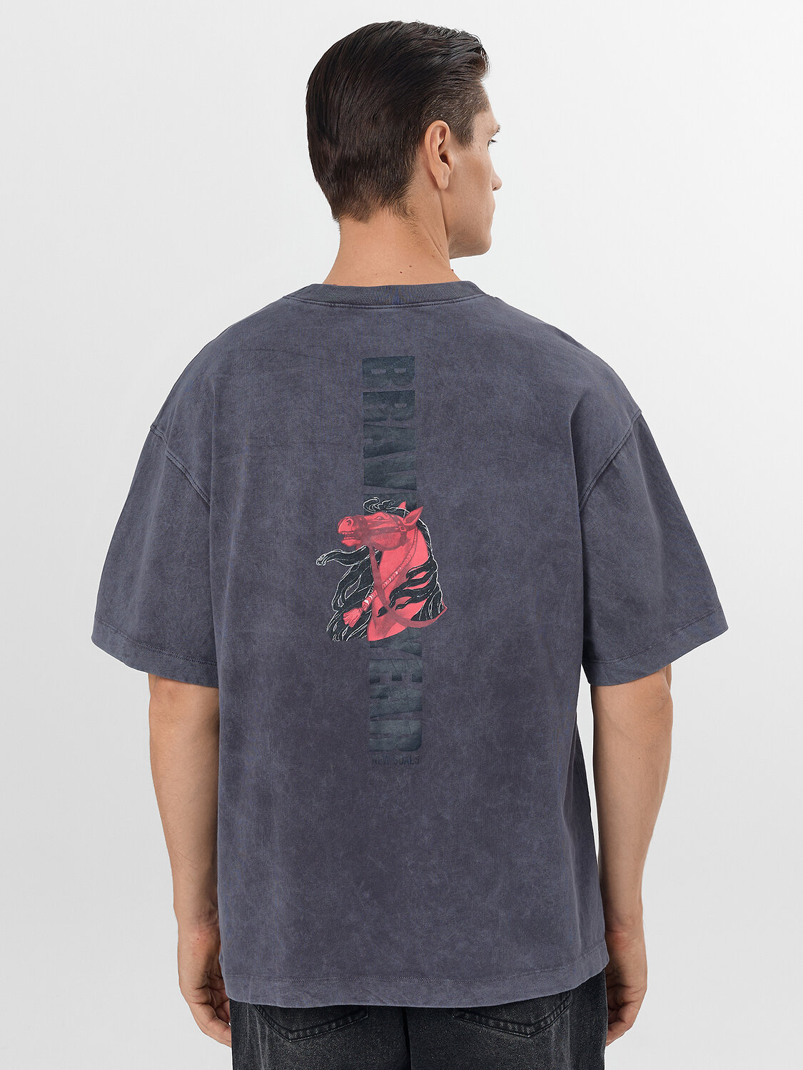 MARK FORMELLE Футболка 572435 111892 ACID WASH графит +печать