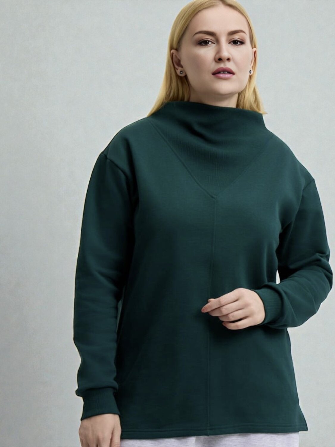 AandOstudio Свитшот 572439 Д30009Е темно-зеленый