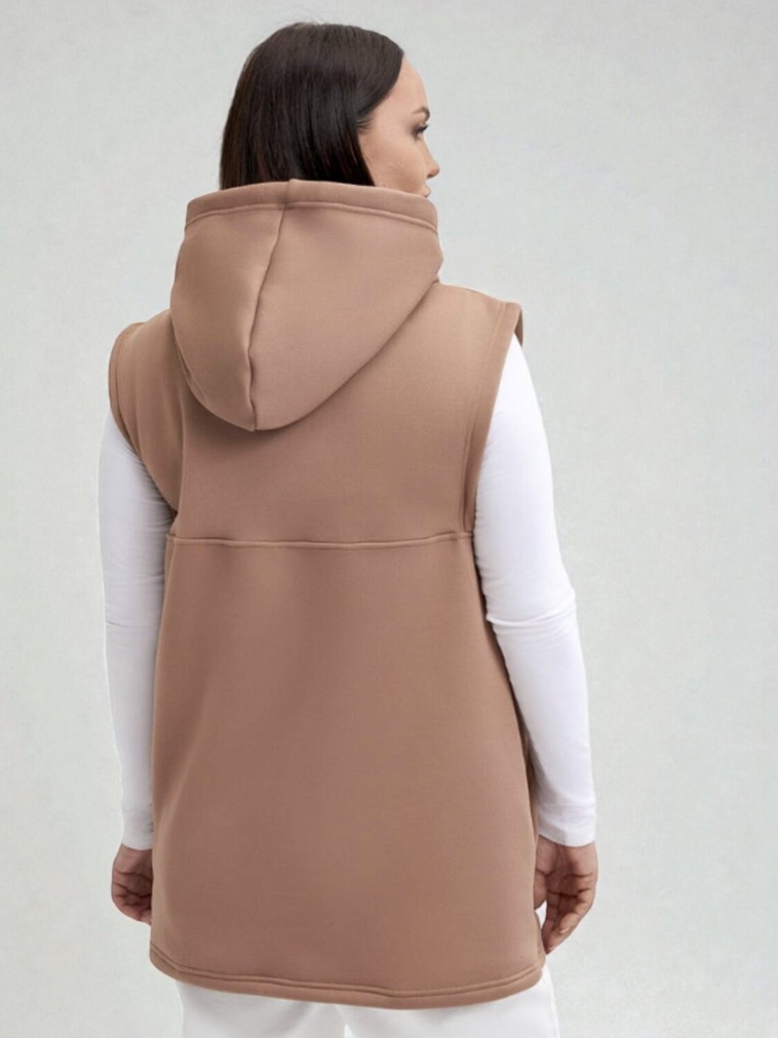 AandOstudio Жилет 572440 Ж00001 бежевый/кофейный