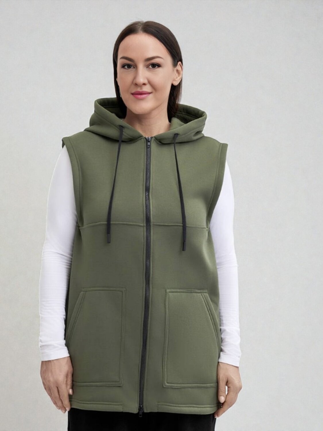 AandOstudio Жилет 572442 Ж00001Б хаки