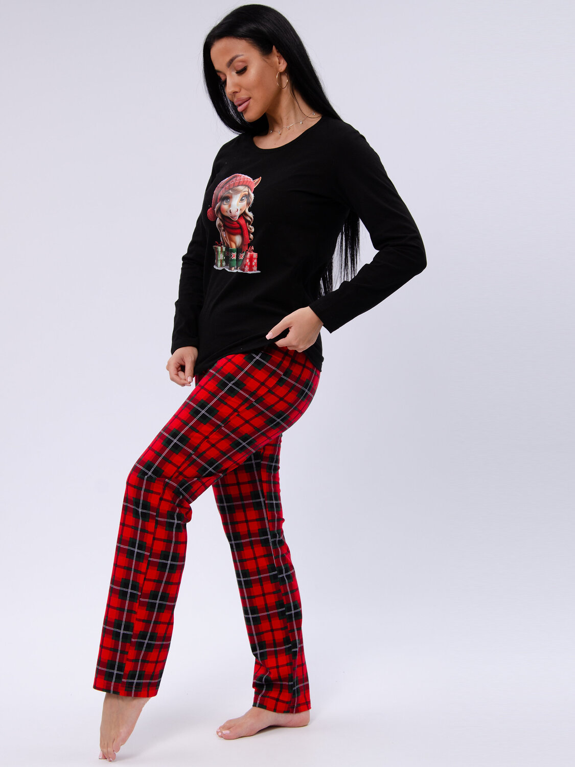 Malina Пижама 572631 3186 чёрный/красный