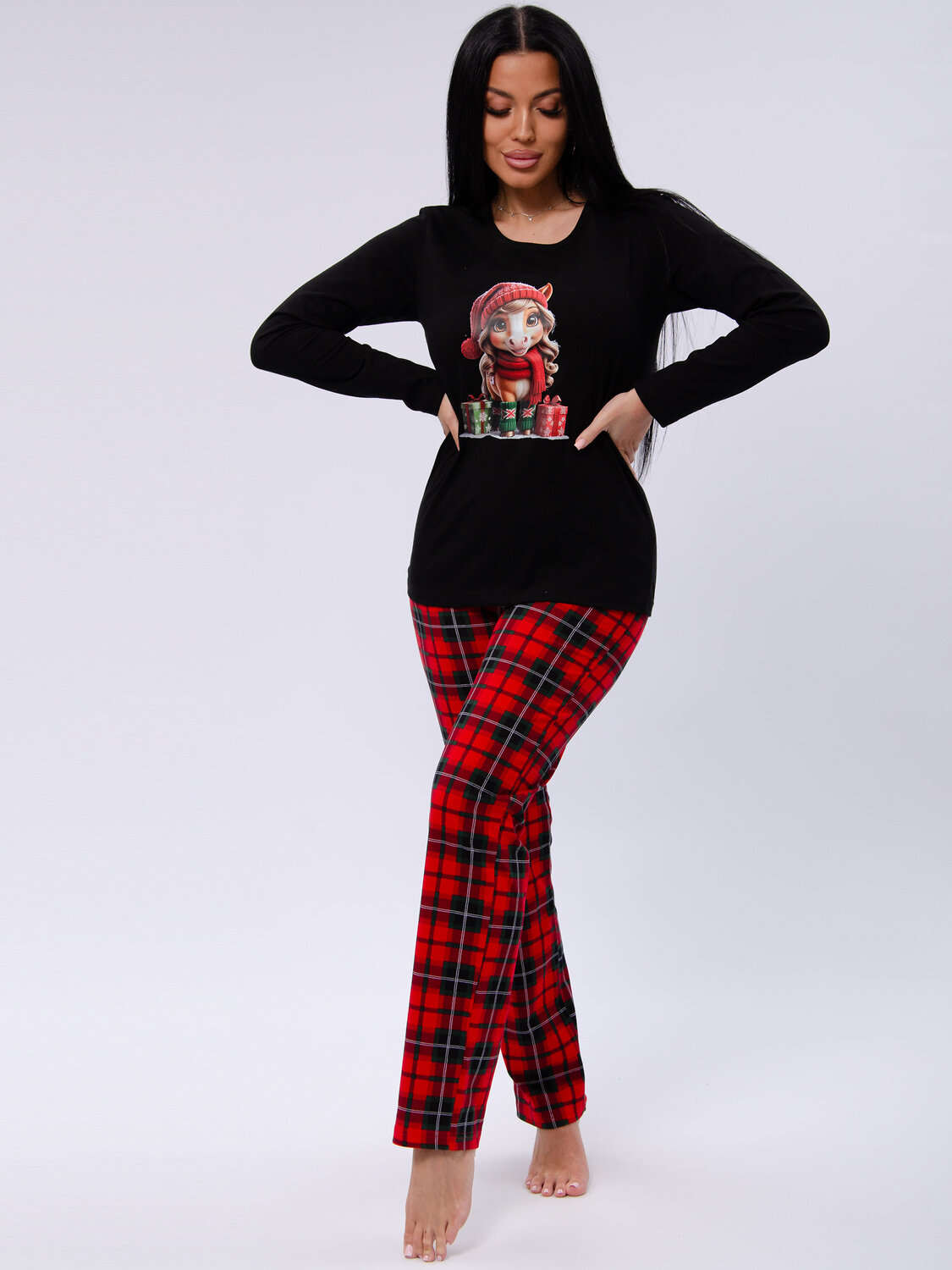 Malina Пижама 572631 3186 чёрный/красный