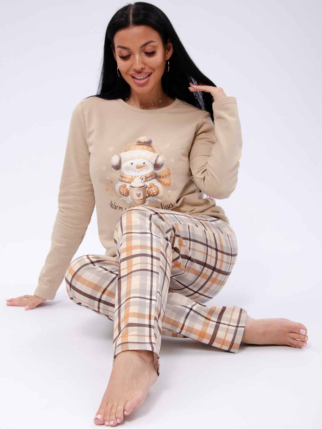 Malina Пижама 572632 3187 бежевый/коричневый