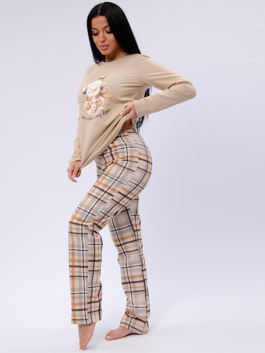 Malina Пижама 572632 3187 бежевый/коричневый