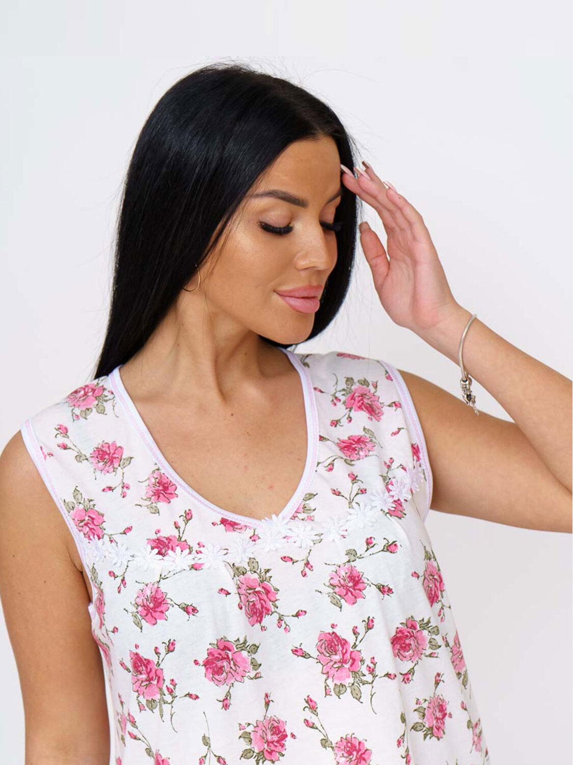 Текс-плюс Сорочка 572648 НФ-00143105 Белый, розовый