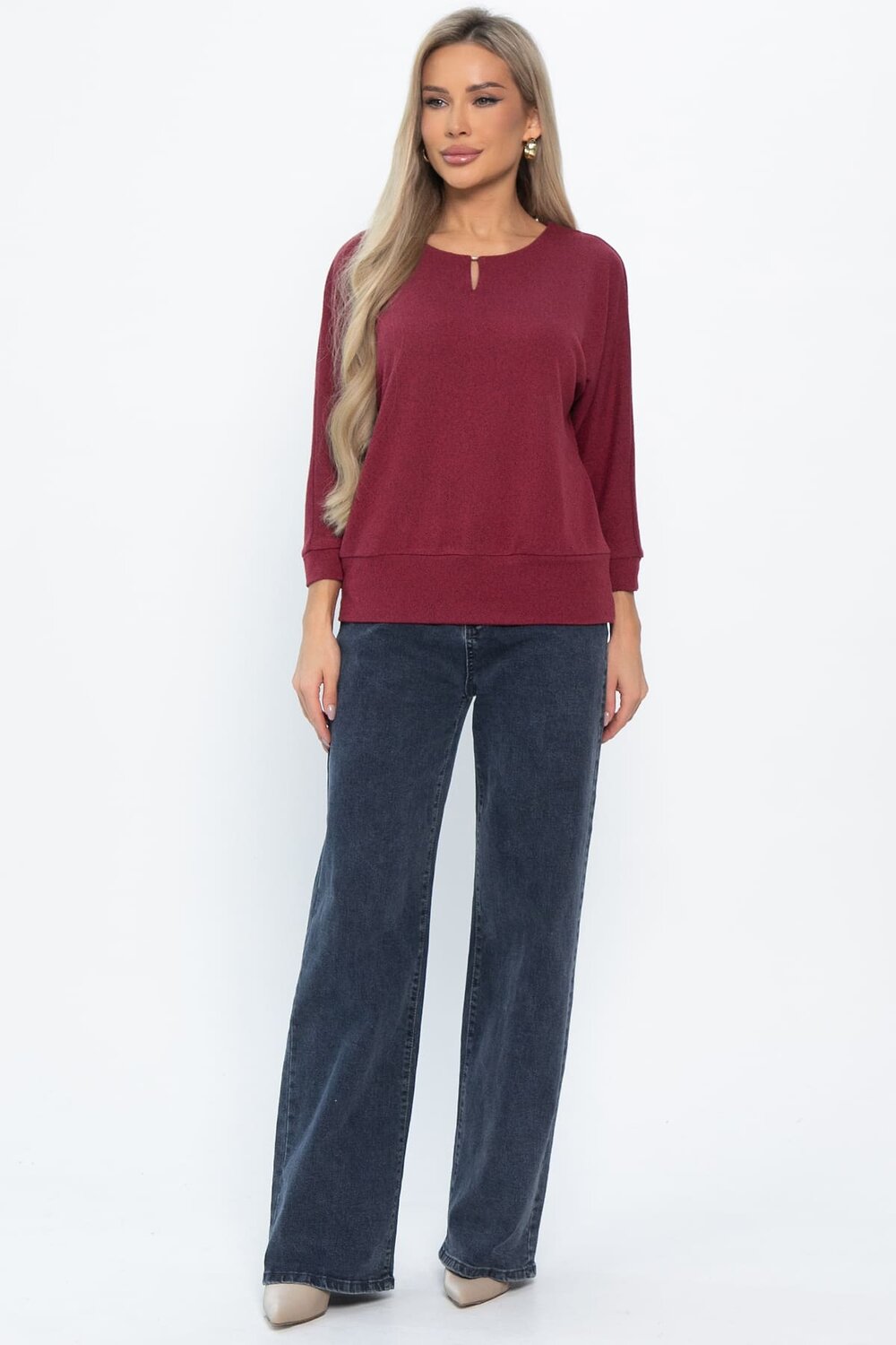 LT Collection Джемпер 572787 Б14845-50М бордовый