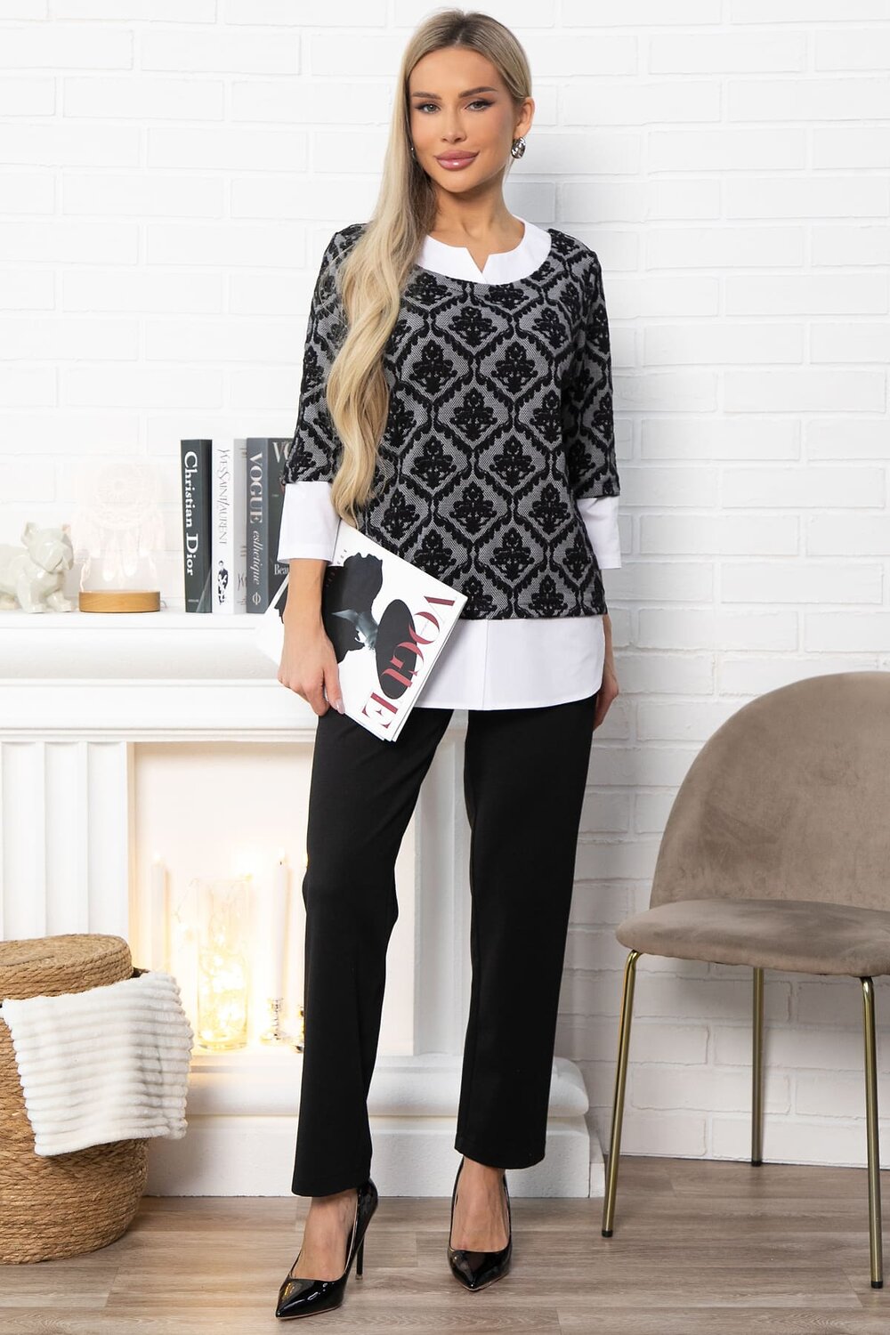 LT Collection Джемпер 572791 Б14851-18М черный