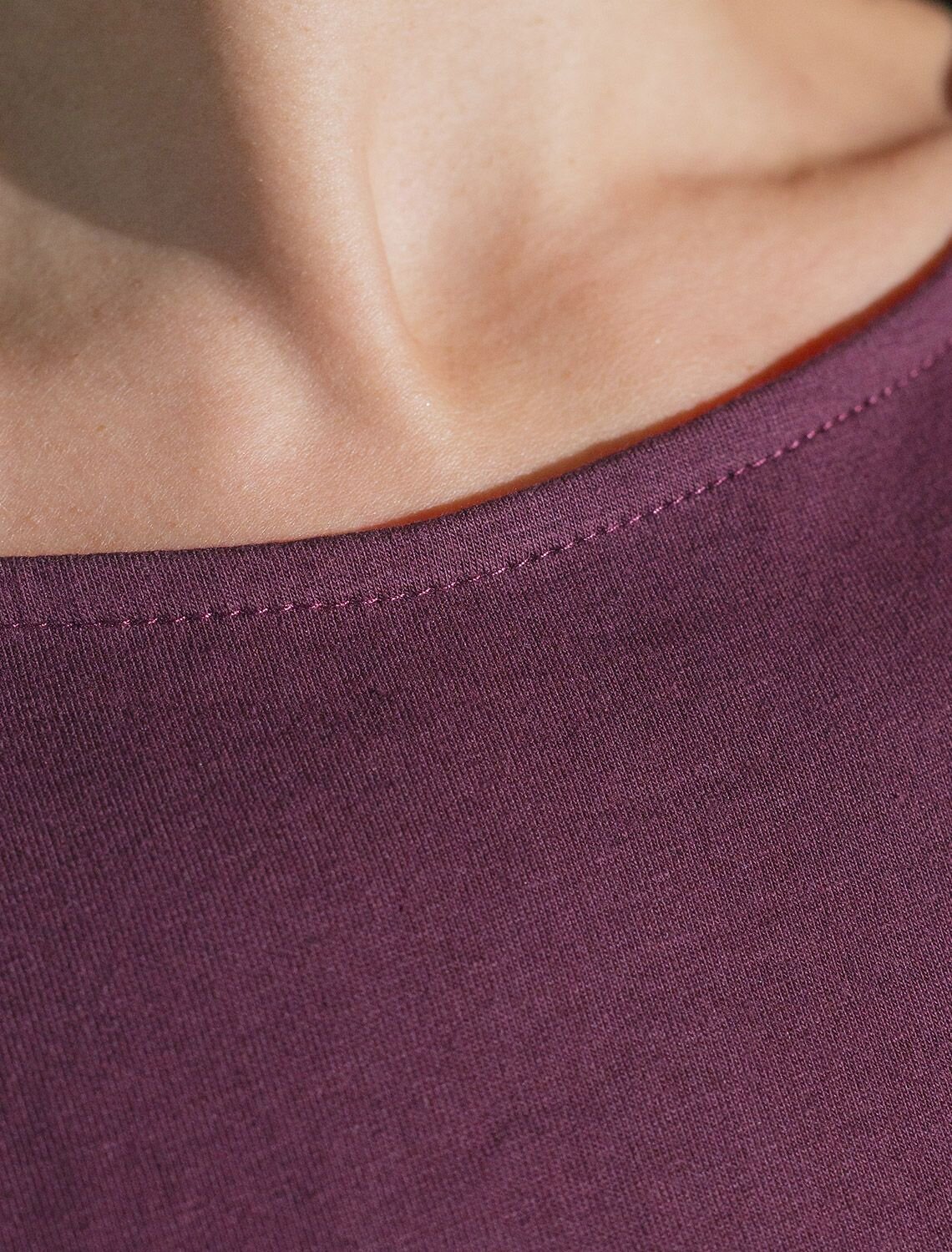 VILATTE Футболка 572808 D49.133 бургунди_stripes