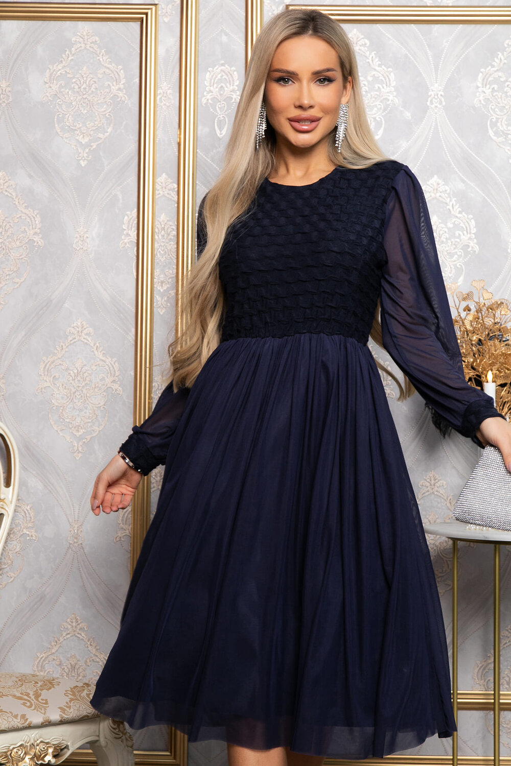 LT Collection Платье 572811 П14860-3М синий