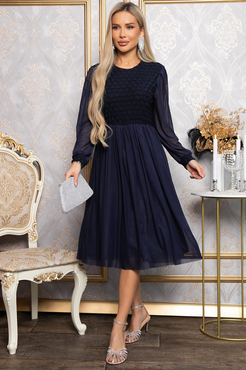 LT Collection Платье 572811 П14860-3М синий