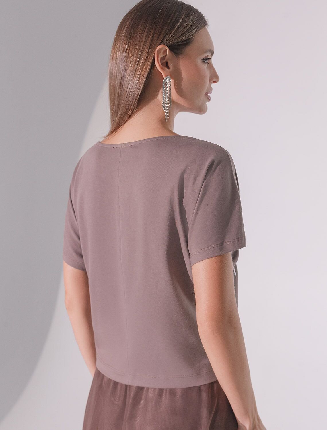 VILATTE Футболка 572813 D49.133 кофейный_stripes