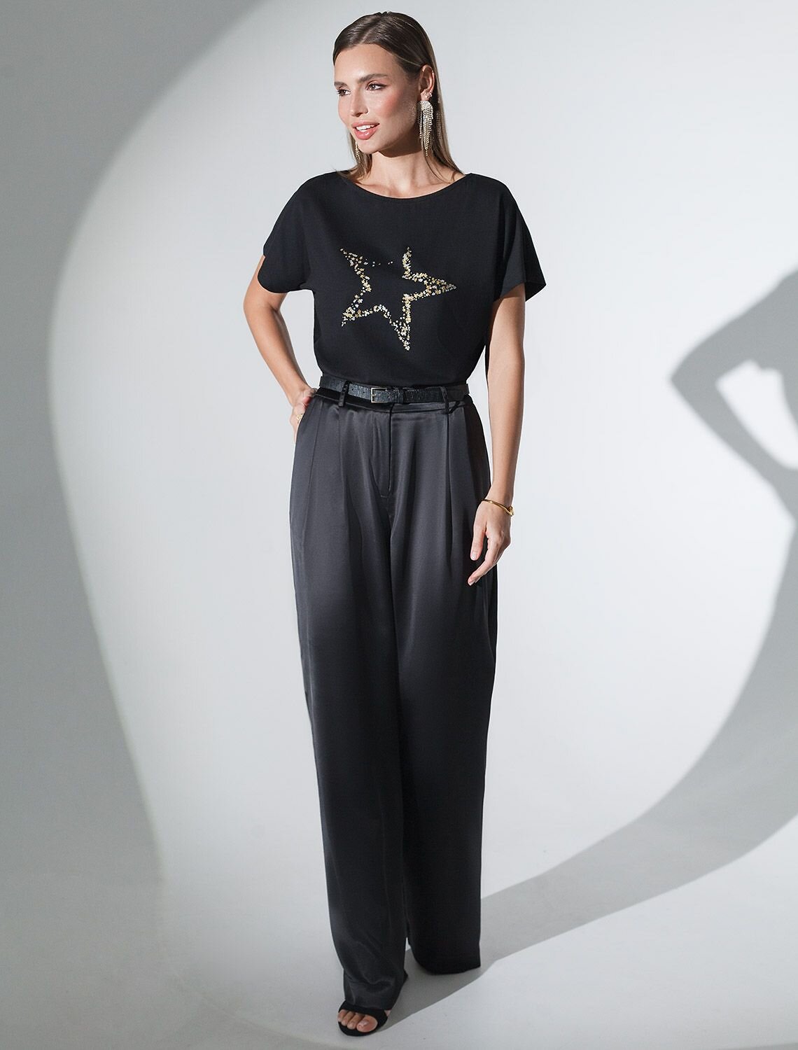 VILATTE Футболка 572819 D49.133 черный_star