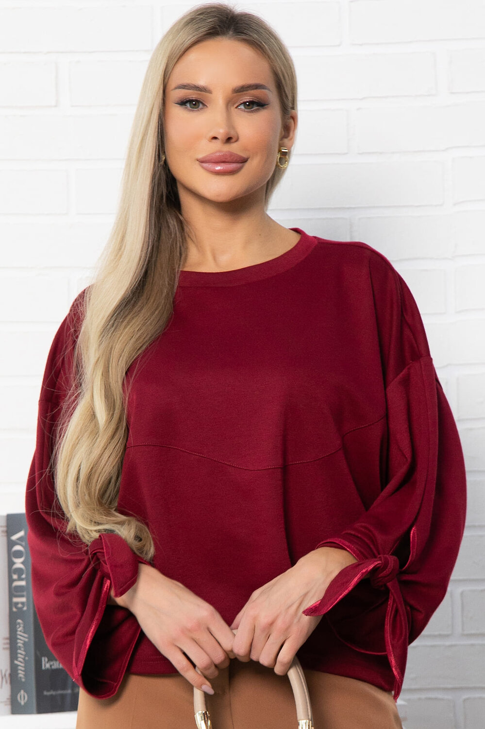 LT Collection Джемпер 572823 Б14867-10М бордовый